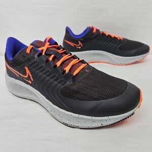 Nike Air Zoom Pegasus 38 Shield Sneakers DC4073-003 Black Orange Men's Size 10.5